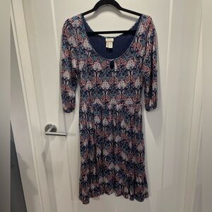 Matilda Jane Pretty In Paisley Bohemian Bamboo Dress Half Sleeve Small